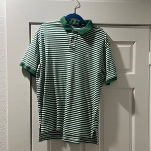 Polo Ralph Lauren men’s green and white stripe polo, XL